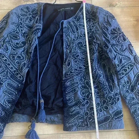 Zara Embroidered Jacket Sz XS - Picture 13 of 14